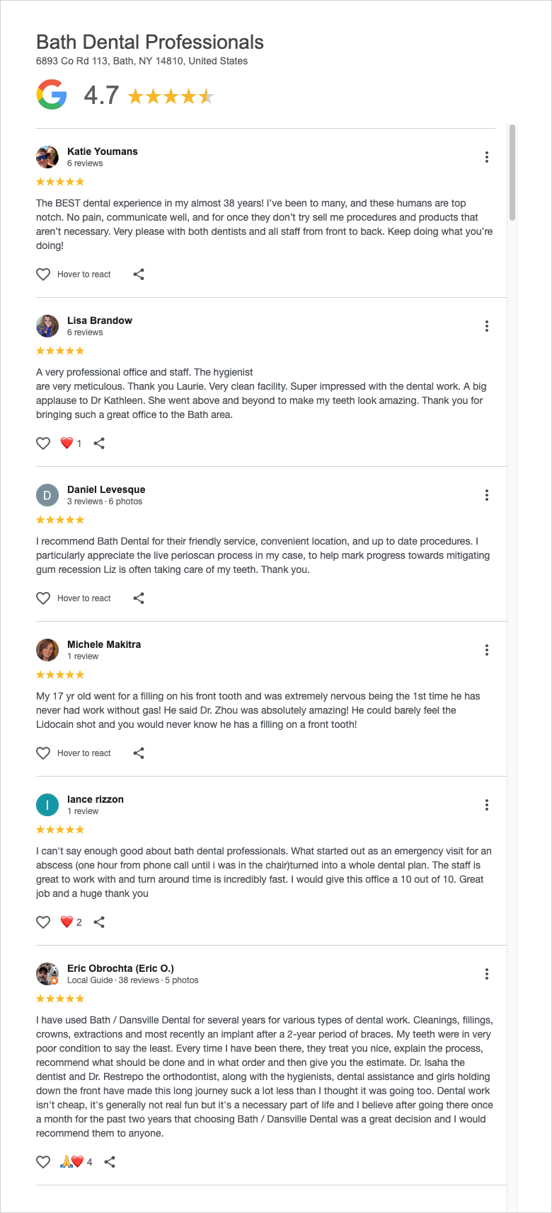 Bath Dental Professionals Reviews